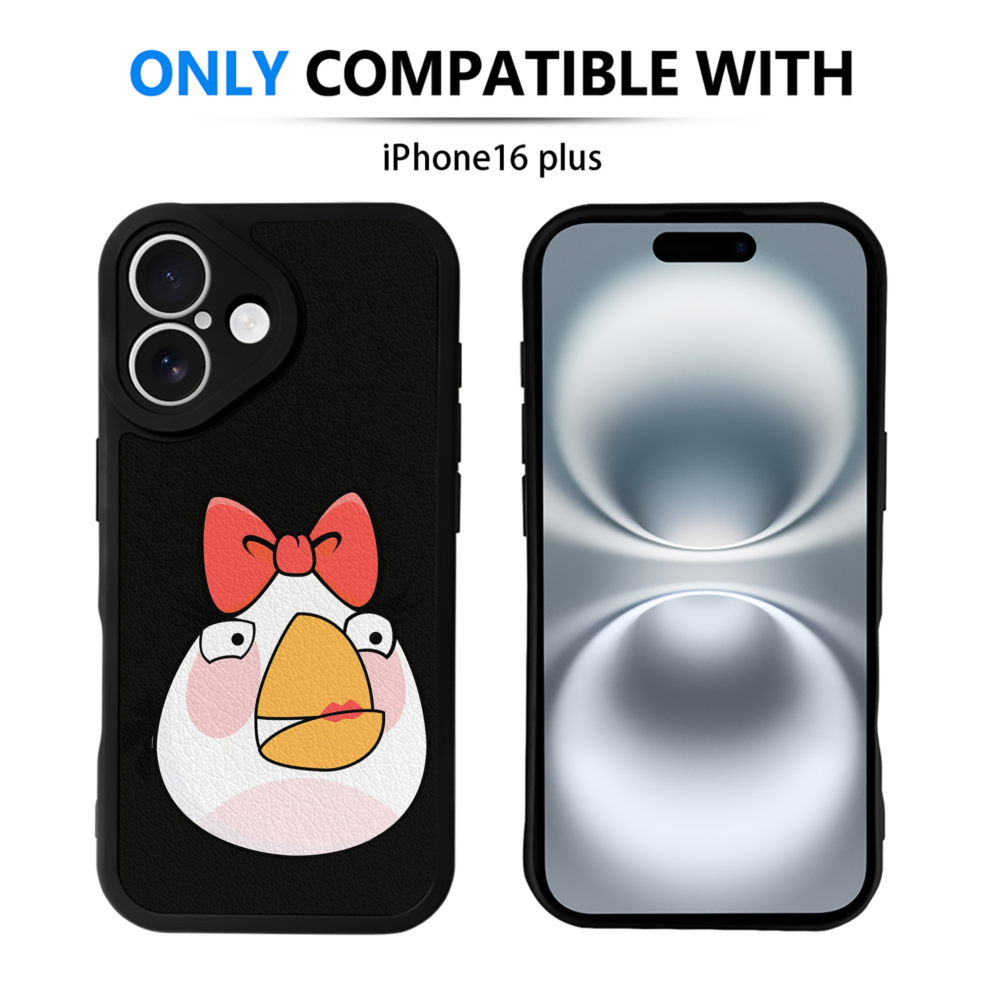 （画像用） Angry Birds アングリーバード 【iPhone 16シリーズ対応】シリコンスマホケース（レザー調） 材質：シリコン